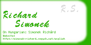 richard simonek business card